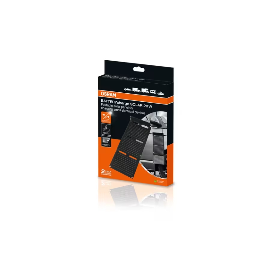 Osram - Painel solar para carregamento autónomo de baterias BATTERY CHARGE SOLAR 20W IP65