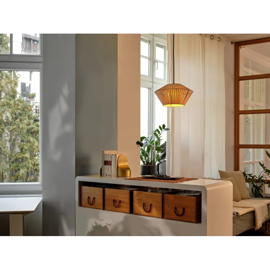 Osram - Pendente com cabo DECOR STRIPES 1xE27/10W/230V Ø 30,5 cm bege