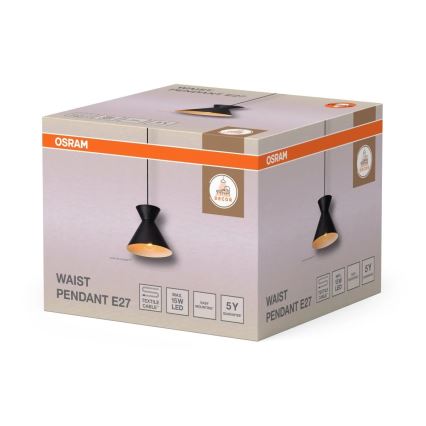 Osram - Pendente com cabo DECOR WAIST 1xE27/40W/230V preto