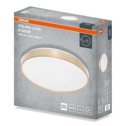 Osram - Plafon LED CEILING LUXO LED/24W/230V, diâmetro 38 cm, dourado