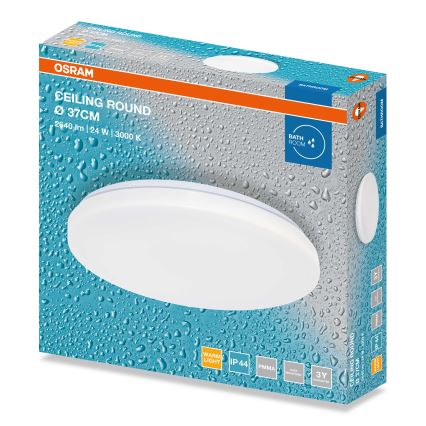 Osram - Plafon LED para casa de banho CEILING ROUND LED/24W/230V 3000K Ø 37 cm IP44 branco