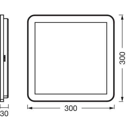 Osram - Luminária de teto LED para casa de banho ORBIS DISC LED/22W/230V 3000/4000K 30x30 cm IP44 branca