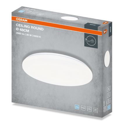 Osram - Plafon redondo LED/36W/230V 6500K, Ø 48 cm, branco