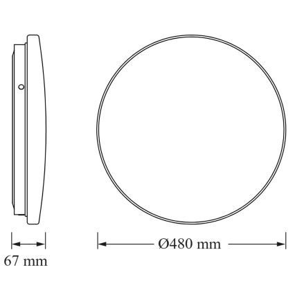 Osram - Plafon redondo LED/36W/230V 6500K, Ø 48 cm, branco