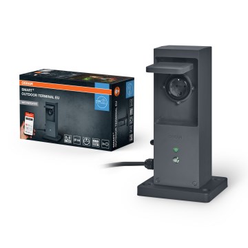 Osram - Poste para exterior com 2 tomadas SCHUKO e repetidor Wi-Fi IP44