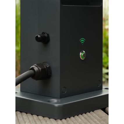 Osram - Poste para exterior com 2 tomadas SCHUKO e repetidor Wi-Fi IP44