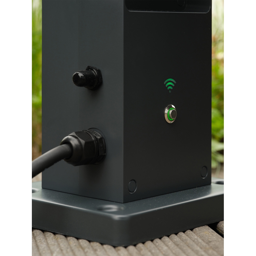 Osram - Poste para exterior com 2 tomadas SCHUKO e repetidor Wi-Fi IP44