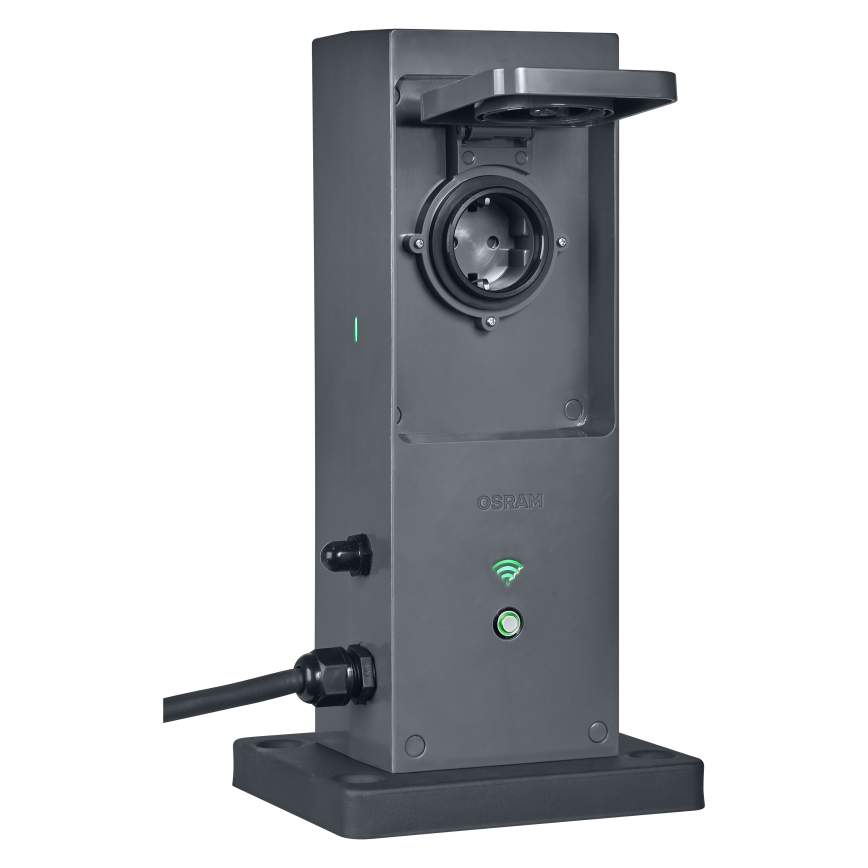 Osram - Poste para exterior com 2 tomadas SCHUKO e repetidor Wi-Fi IP44