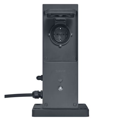 Osram - Poste para exterior com 2 tomadas SCHUKO e repetidor Wi-Fi IP44