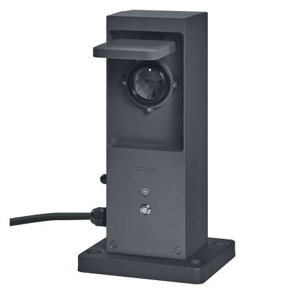 Osram - Poste para exterior com 2 tomadas SCHUKO e repetidor Wi-Fi IP44
