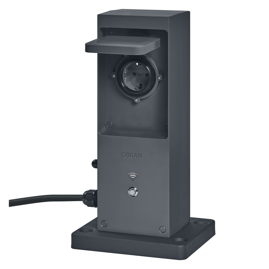 Osram - Poste para exterior com 2 tomadas SCHUKO e repetidor Wi-Fi IP44