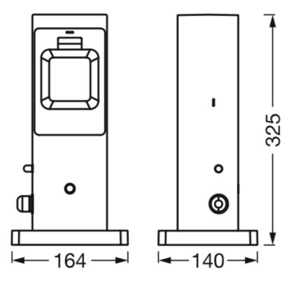 Osram - Poste para exterior com 2 tomadas SCHUKO e repetidor Wi-Fi IP44