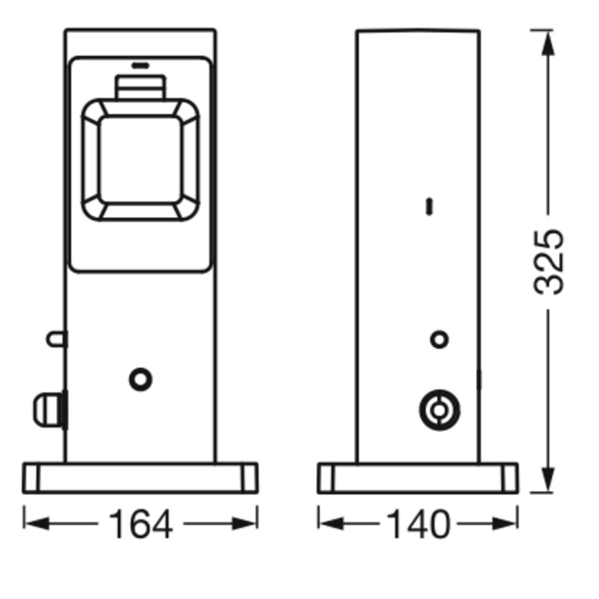 Osram - Poste para exterior com 2 tomadas SCHUKO e repetidor Wi-Fi IP44