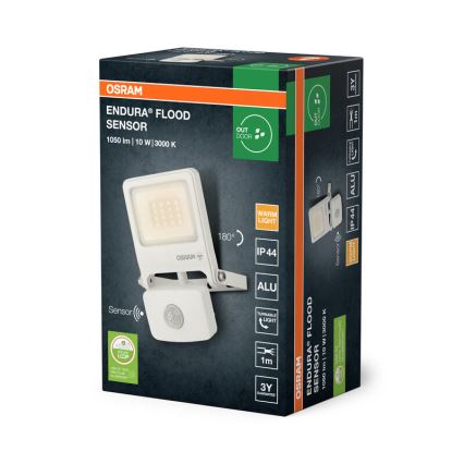 Osram - Projetor LED com sensor ENDURA LED/10W/230V 3000K IP44