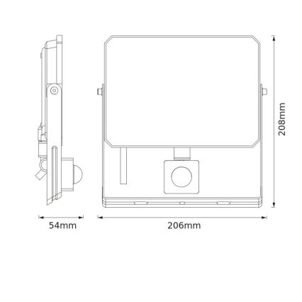 Osram - Refletor LED com sensores de movimento e de crepúsculo FLOODLIGHT LED/50W/230V 3000K IP65 preto