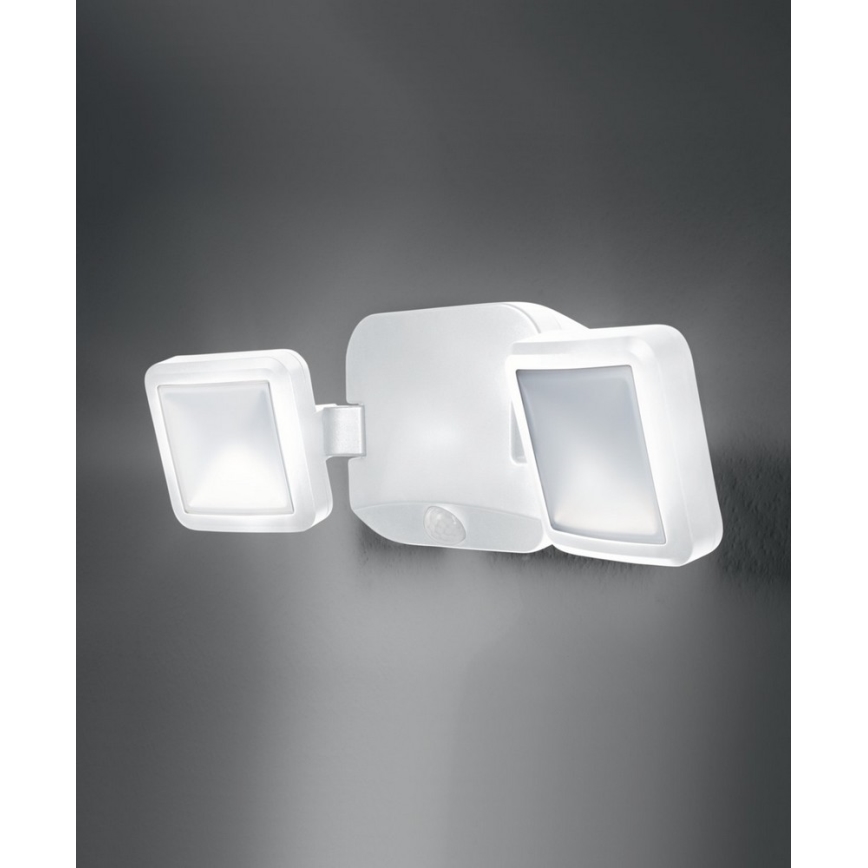 Osram - Refletor de parede LED para exterior com sensor BATTERY 2xLED/5W/4xD IP54