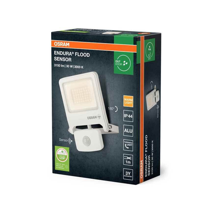 Osram - Refletor LED com sensor ENDURA LED/30W/230V 3000K IP44