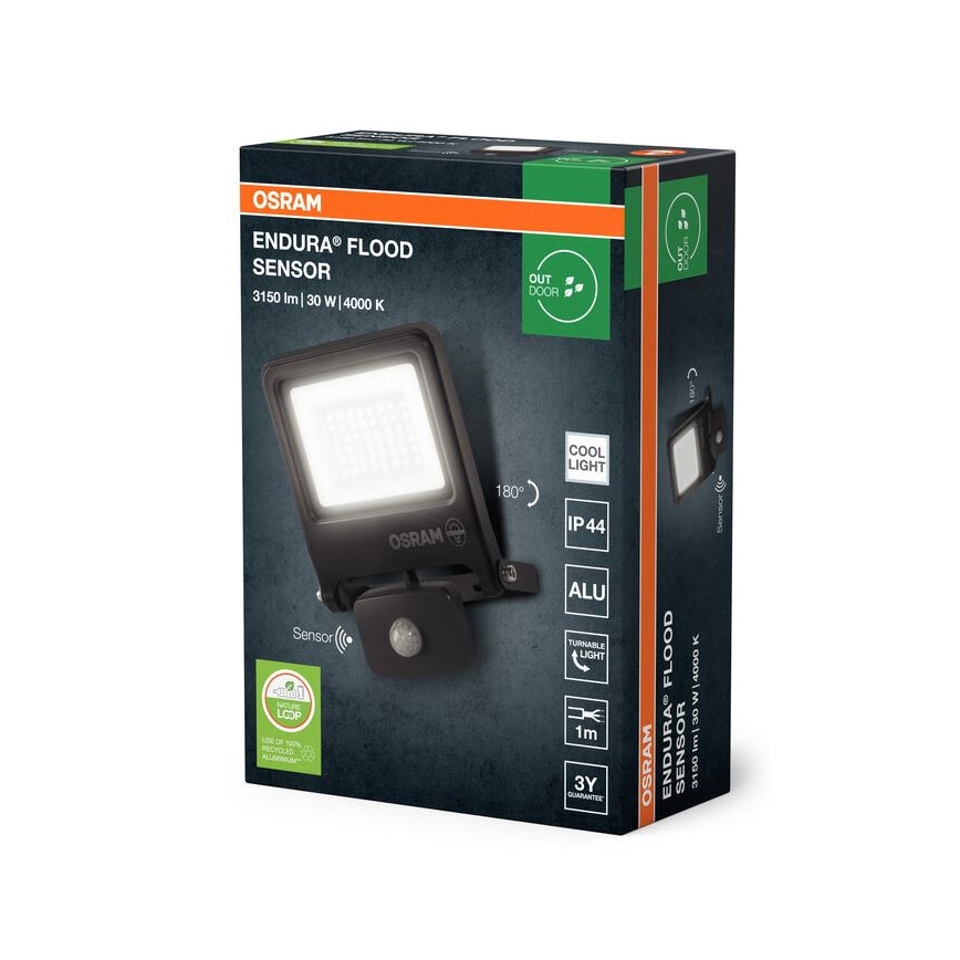 Osram - Refletor LED com sensor ENDURA LED/30W/230V IP44
