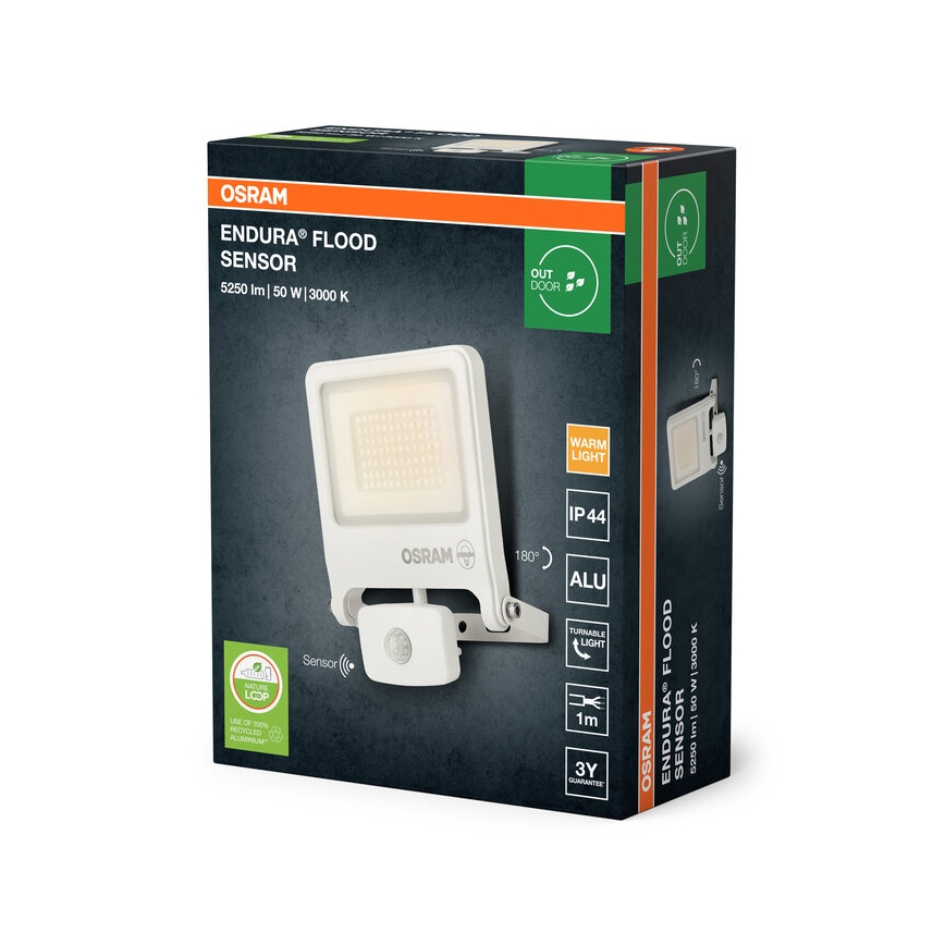 Osram - Refletor LED com sensor ENDURA LED/50W/230V 3000K IP44