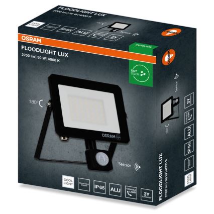 Osram - Refletor LED com sensor FLOODLIGHT LED/30W/230V 4000K IP65