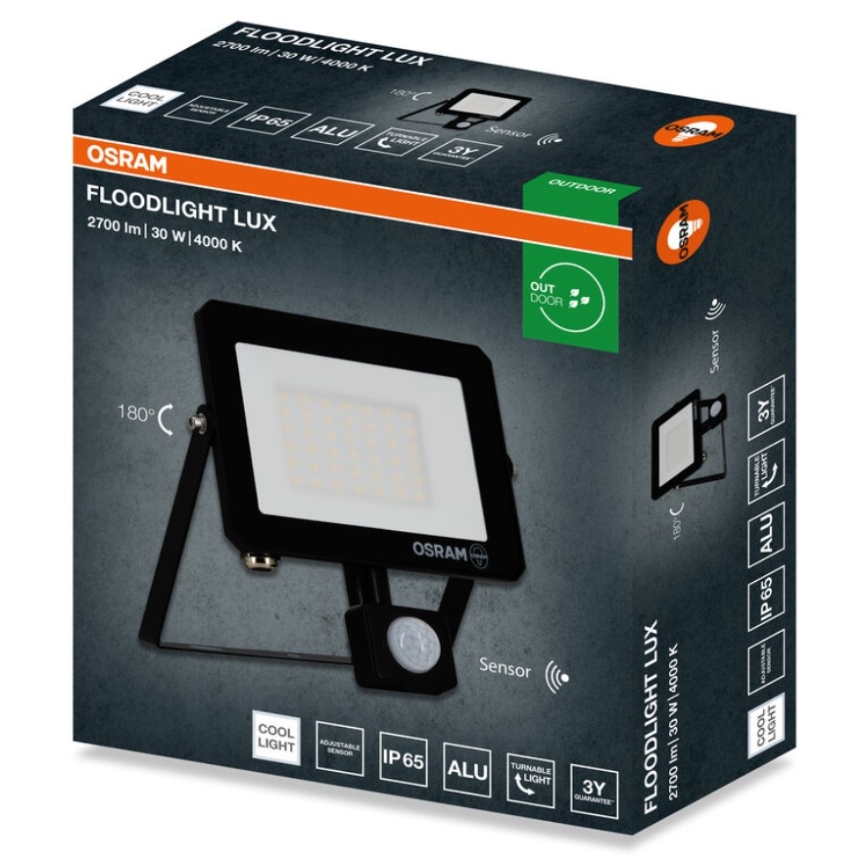 Osram - Refletor LED com sensor FLOODLIGHT LED/30W/230V 4000K IP65