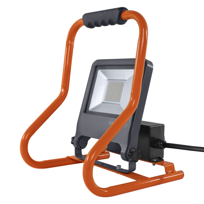 Osram - Refletor LED com suporte e tomadas R-STAND LED/50W/230V 4000K IP44 laranja/antracite
