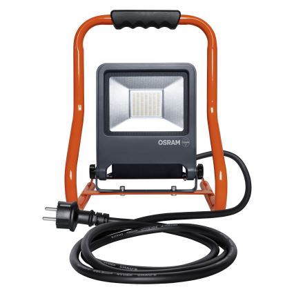 Osram - Refletor LED com suporte e tomadas R-STAND LED/50W/230V 4000K IP44 laranja/antracite