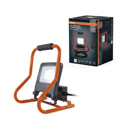 Osram - Refletor LED com suporte e tomadas R-STAND LED/50W/230V 4000K IP44 laranja/antracite