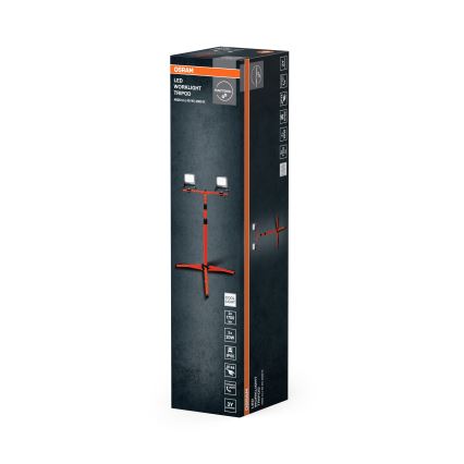 Osram - Refletor LED com suporte TRIPOD 2xLED/20W/230V 4000K IP65 laranja/antracite