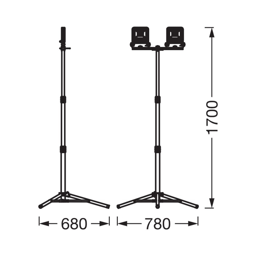 Osram - Refletor LED com suporte TRIPOD 2xLED/20W/230V 4000K IP65 laranja/antracite
