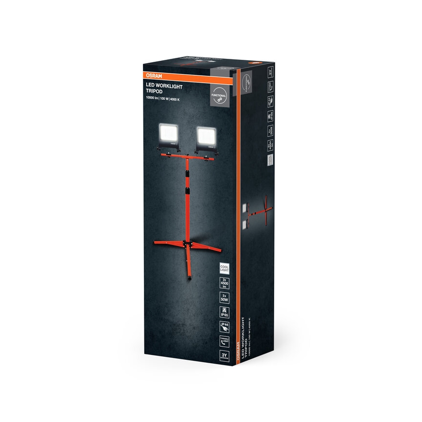 Osram - Refletor LED com suporte TRIPOD 2xLED/50W/230V IP65