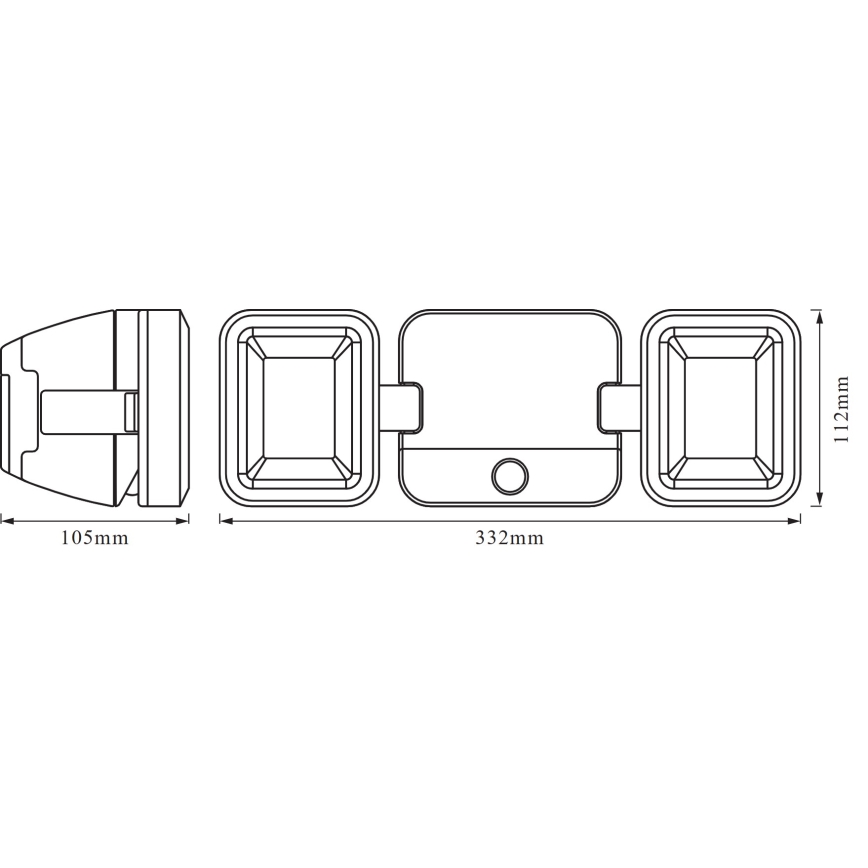 Osram - Refletor LED de parede para exterior com sensor BATTERY 2xLED/5W/4xD IP54