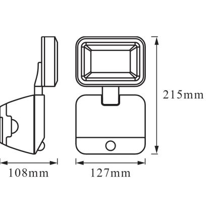 Osram - Refletor LED de parede para exterior com sensor BATTERY LED/4W/4xD IP54