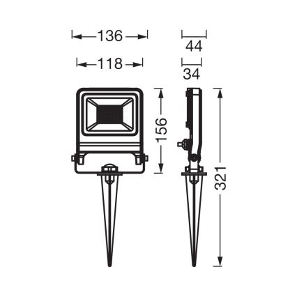 Osram - Refletor ENDURA LED/20W/230V 3000K IP65 antracite