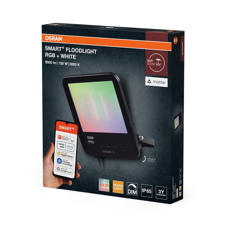 Osram - Refletor LED RGBW dimerizável SMART+ FLOODLIGHT LED/100W/230V IP65 Wi-Fi