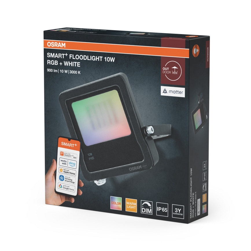 Osram - Refletor LED RGBW regulável SMART+ FLOODLIGHT LED/10W/230V IP65 Wi-Fi