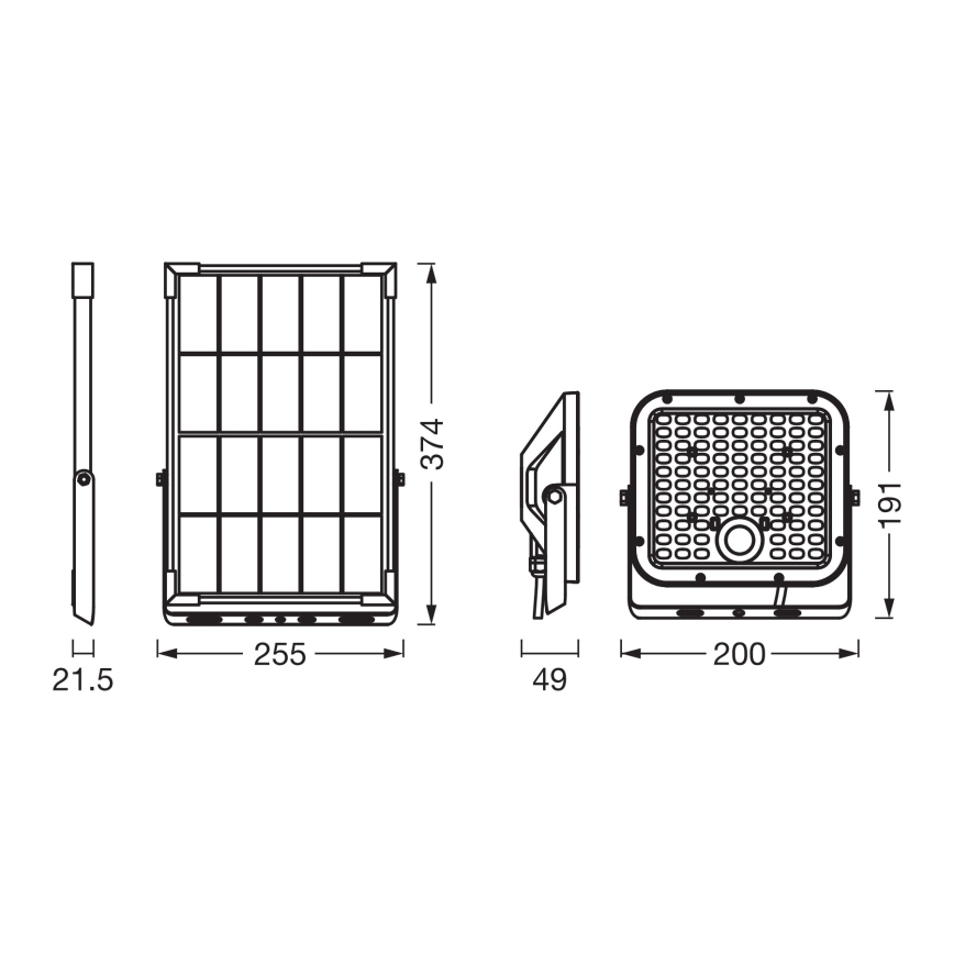 Osram - Refletor solar LED dimerizável com sensor ENDURA LED/30W/6,4V 4000K IP65 preto + controlo remoto