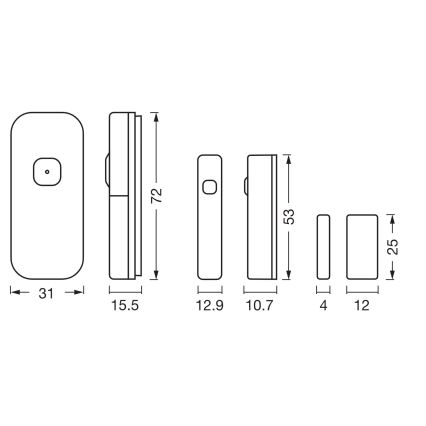 Osram - Sensor de contacto SMART+ Wi-Fi, 3,7 V, 500 mAh