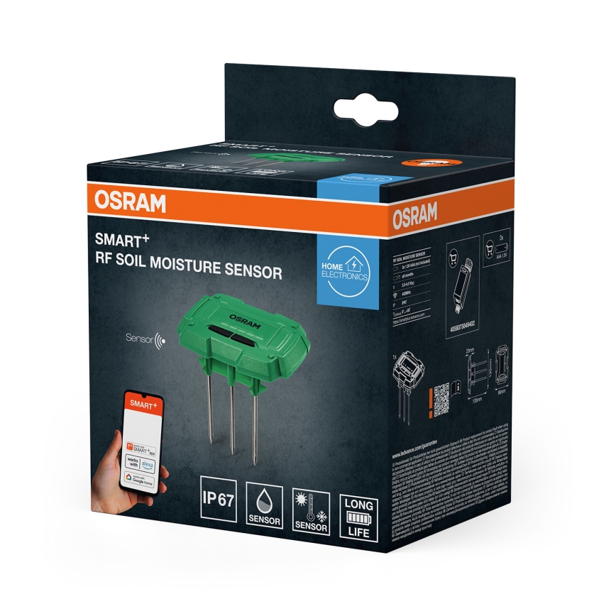 Osram - Sensor de humidade e temperatura do solo SMART+ 3xAAA IP67 Wi-Fi