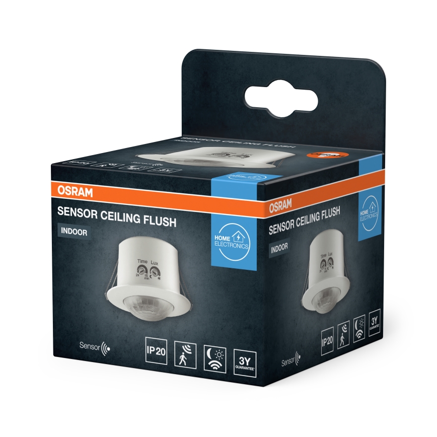 Osram - Sensor de movimento encastrado para tecto 360° FLUSH 230V branco