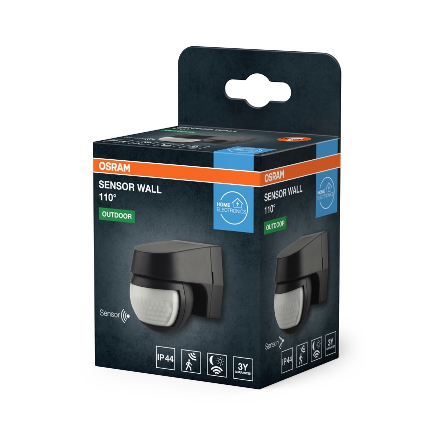 Osram - Sensor de movimento infravermelho para exterior 230V IP44 preto