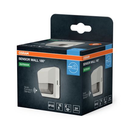 Osram - Sensor de movimento infravermelho para exterior 230V IP55, branco