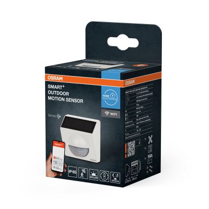 Osram - Sensor solar de movimento para exterior SMART+ 3,7V branco IP65 Wi-Fi 800 mAh