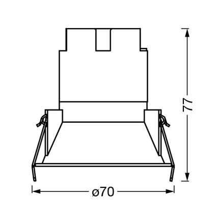 Osram - Spot embutido LED SPOT TWIST LED/5W/230V 3000K Ø 7 cm branco/preto