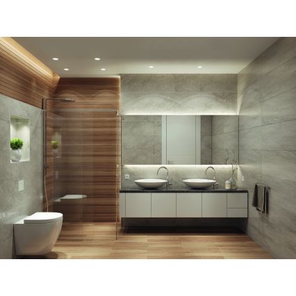 Osram - SPOT LED de encastrar para casa de banho 1x GU10/4,3 W/230 V 2700 K CRI 90 Ø 8,5 cm IP65 branco
