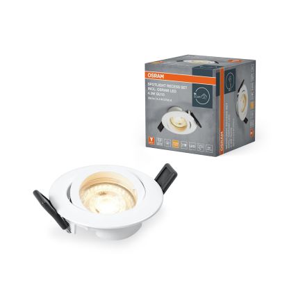 Osram - Spot LED encastrável 1xGU10/4,3W/230V 2700K IRC 90 branco