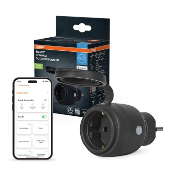 Osram - Tomada exterior inteligente SMART+ MATTER SCHUKO 3680W/230V/16A IP44 Wi-Fi