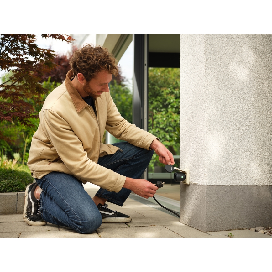 Osram - Tomada exterior inteligente SMART+ MATTER SCHUKO 3680W/230V/16A IP44 Wi-Fi