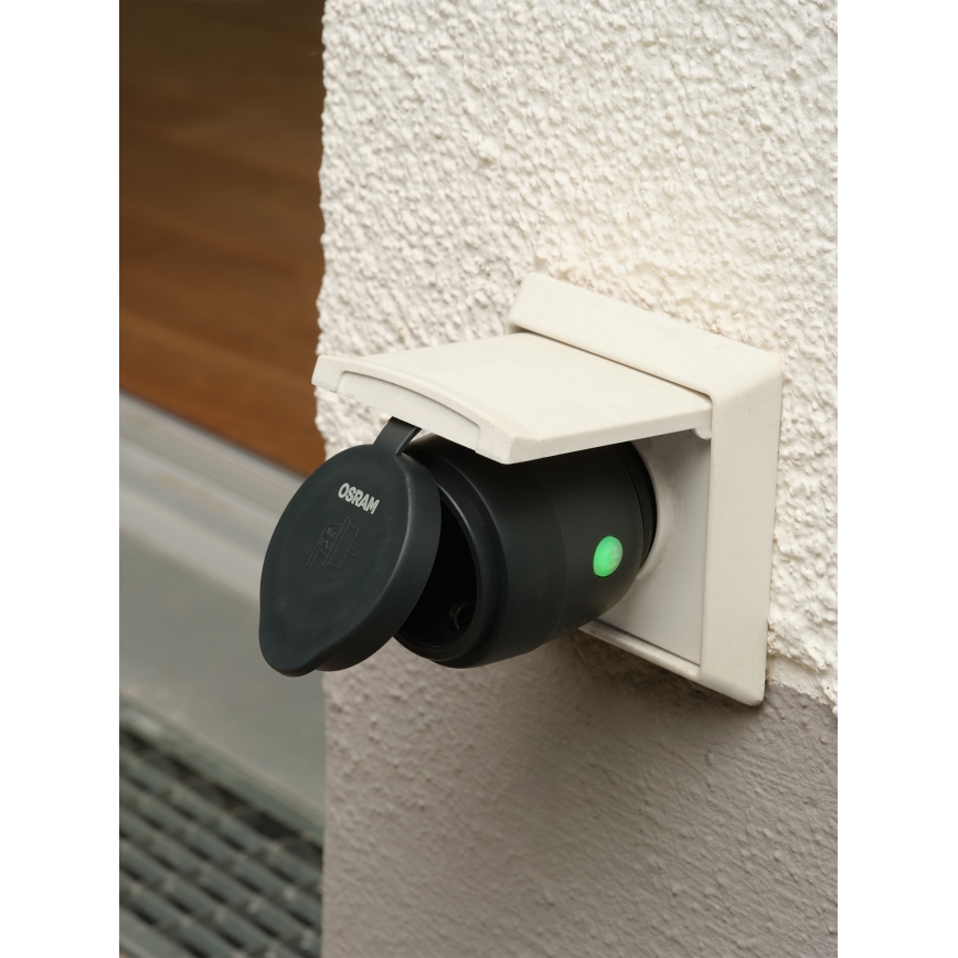 Osram - Tomada exterior inteligente SMART+ MATTER SCHUKO 3680W/230V/16A IP44 Wi-Fi