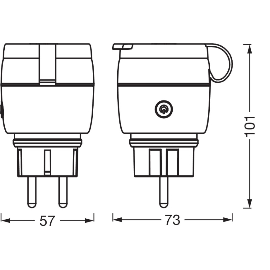 Osram - Tomada exterior inteligente SMART+ MATTER SCHUKO 3680W/230V/16A IP44 Wi-Fi